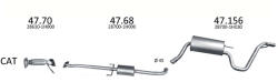 Edex Kipufogó szett - KIA Pro Ceed 1.4 / 1.6 HB (2008-2012) (SET-ED-4770-4768-47156)