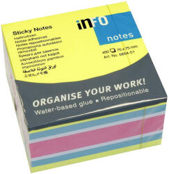 Global Notes Notes adeziv 75*75mm 450 file info notes (IN565451)