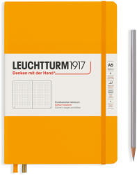 Leuchtturm Caiet a5 punctat coperta rigida galben mustar Leuchtturm (LT363387)