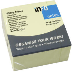 Global Notes Notes adeziv 75*75mm galben pal 400 file info notes (IN582001)