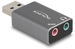 Delock Външна USB звукова карта с 2 x 3, 5 мм стерео жака и Plug & Play аудио адаптер за настолни компютри, лаптопи и Mac системи Звукови карти
