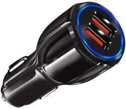  Încărcător auto USB cu două porturi 3, 1A (75-728-)