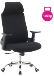  Irodai szék, fekete/króm, teherbírás 150 kg, HOLGER (0000413577)
