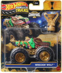 Mattel Hot Wheels Monster Trucks: Wreckin Wolf bajnok monster kisautó serleggel 1/64 - Mattel (JDV96/JMV65)