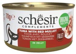 Schesir Kiegészítők Tonhal sügérrel zselében 70 g nedves kiegészítő táplálék macskáknak