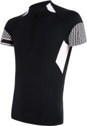 Sensor Tricou de ciclism pentru bărbați Cyklo Race Black/White S