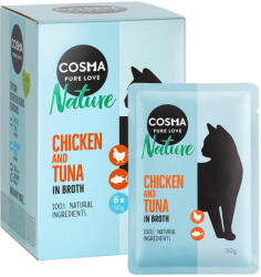Cosma 6x50g Cosma Nature tasakos nedves macskatáp - Csirkemell & tonhal - zooplus - 5 090 Ft