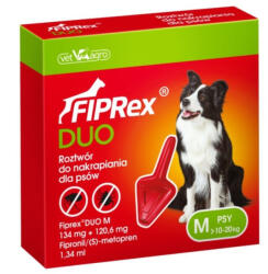 Fiprex M, solutie antiparazitara externa, caini talie medie, (10-20 kg), 1 pipeta