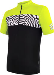 Sensor Tricou de ciclism pentru bărbați Cyklo Miles Black/Ne Yellow L