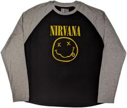 Nirvana Yellow Happy Face Raglan Black & Grey L Риза (<![CDATA[NIRVRL04MBG03]]>)
