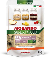 Morando Super Pet Food nedves macskaeledel tasak adult steril kacsa mousse 24x85g