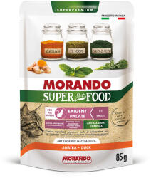 Morando Super Pet Food Exigent nedves macskaeledel tasak adult válogatós kacsa mousse 24x85g