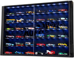AZROM Hot Wheels kiállítási vitrin LED-világítással (HW-235668) - jatekbirodalom