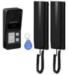 ORNO OR-DOM-RD-938/B ATIN MULTI, kétcsaládos audio kaputelefon szett, 2 vezetékes, RFID olvasóval, fekete (OR-DOM-RD-938/B)