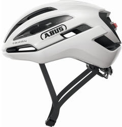 ABUS kerékpáros sport gravel sisak Taipan LED, In-Mold, shiny white, L (57-61 cm)