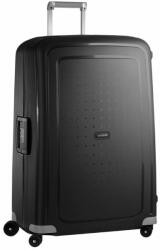 Samsonite S'CURE négykerekű fekete csatos óriás bőrönd 81cm 59244-1041