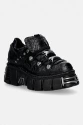 New Rock bőr sportcipő PITON ESCAMA NEGRO BRILLO, TOWER NEGRO ACER - fekete Női 37