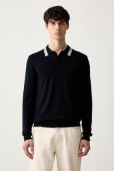 Trussardi pulóver férfi viszkózzal - sötétkék M - answear - 46 990 Ft