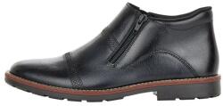 Rieker Cizme barbati, negru, casual, piele naturala, imblanite, scurte, cu toc, Rieker 15381-00-Negru (Marime: 44) (15381-00-Negru-44)