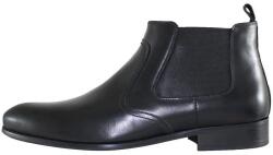 Eldemas Cizme barbati, negru, elegante, piele naturala, scurte, cu toc, Eldemas F5003-22-Negru (Marime: 41) (F5003-22-Negru-41)