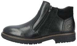 Rieker Cizme barbati, negru, casual, piele naturala, imblanite, scurte, cu toc, Rieker 33151-00-Negru (Marime: 46) (33151-00-Negru-46)