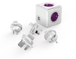 allocacoc PowerCube ReWirable USB + 3x Plug hálózati elosztó (FR) (1830/FRRU4P)