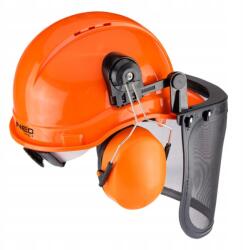 NEO TOOLS Sisak védősisak láncfűrészek számára munkavédelmi fülvédő arcvédő háló Neo (97-395)