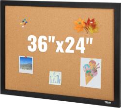 Vevor 91×61 cm-es parafatábla MDF kerettel és 10 db nyomógombbal otthonra