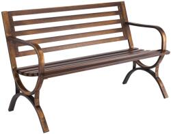 Vevor Kültéri pad 127 cm, szénacél váz, lekerekített karfák