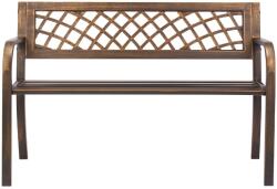Vevor Kerti pad 116 cm, acél váz, PVC háttámla, lekerekített karfák
