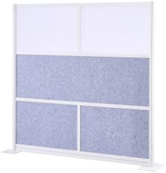 VEVOR Irodai válaszfal pet 1778×1778 mm matt ablakokkal