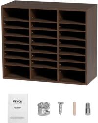 Vevor 24 rekeszes postatartó állvány, állítható polcokkal 73, 7 × 30, 5 × 62, 0 cm