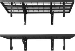 Vevor Falra szerelhető acélpolc, 2 polc 610×914 mm, akasztók, teherbírás 227 kg