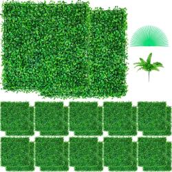 Vevor 24 db 25 cm × 25 cm-es zöld műbusz panel dekorációhoz és kerítéshez