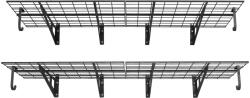 Vevor Kétszintes fali polc 8 db, polcok 305×914 mm, teherbírás 454 kg