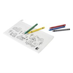  Tolltartó hasáb színezhető mintával non-woven 5db zsírkrétával, 22, 8x12cm, RPET járművek minta