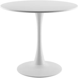Vevor Kerek étkezőasztal 79 cm, 2-4 fő részére, fehér tulipán alakú talppal