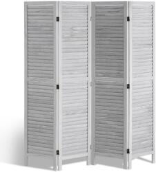 VEVOR 4 paneles fa paraván, magassága 167 cm, világosszürke
