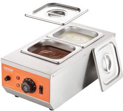 Vevor Elektromos csokoládé temperáló gép, kapacitás 4, 1 kg, 2 tartály