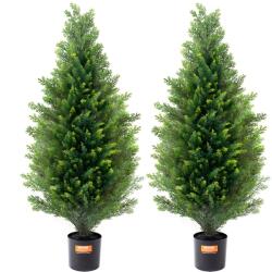 Vevor Műcédrusfa 91 cm magas (2 db), cseréppel, UV-álló
