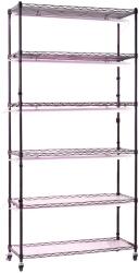 Vevor Virágállvány világítással, 6 polccal, 180 cm, 150 W/3800 K, kerekekkel, időzítővel