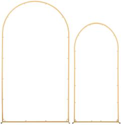 VEVOR Íves dekorációs állvány 2 db, arany fém, 2, 2 m × 1, 8 m, fedéllel