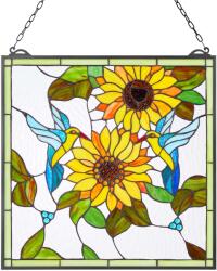 Vevor Függőüveg ólomüveg panel 502×520 mm, függőleges téglalap, lánccal