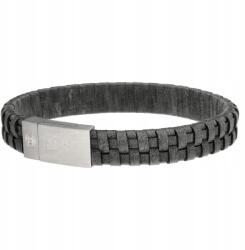 Matyas Hill Férfi bőr karkötő Boulder Grey 21.0 cm (MH-10011-210)