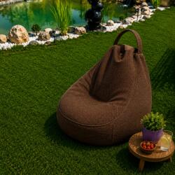 Ralex Pucioasa Fotoliu Bean Bag interior-exterior, piele ecologica, maro, 80 x 75 cm (RPU-111641)