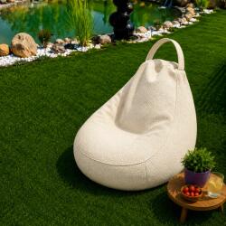Ralex Pucioasa Fotoliu Bean Bag interior-exterior, piele ecologica, bej deschis, 80 x 75 cm (RPU-111753)