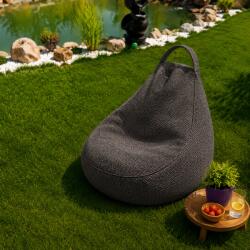 Ralex Pucioasa Fotoliu Bean Bag interior-exterior, piele ecologica, gri antracit, 80 x 75 cm (RPU-111638)