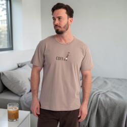Vienetta férfi rövid pizsama - Coffee extra méret XL 122992