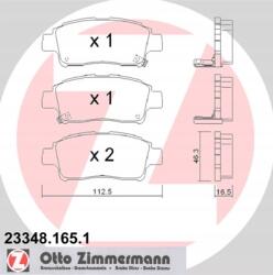 Zimmermann Első fékbetét Zimmermann 23348.165. 1