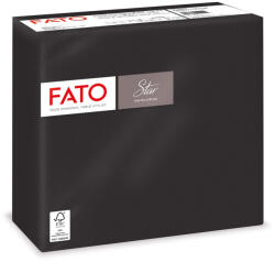 FATO Sztár szalvéta 2 rétegű 38x38cm fekete 40 szál/csomag - atadcleankft